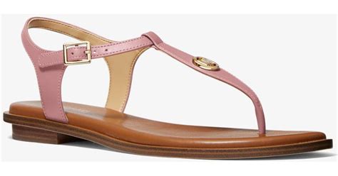 michael kors mallory leather t-strap sandal